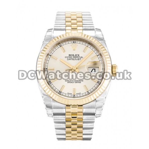 Cheap Rolex Datejust 36MM Steel & Yellow Gold Case Copy Watches