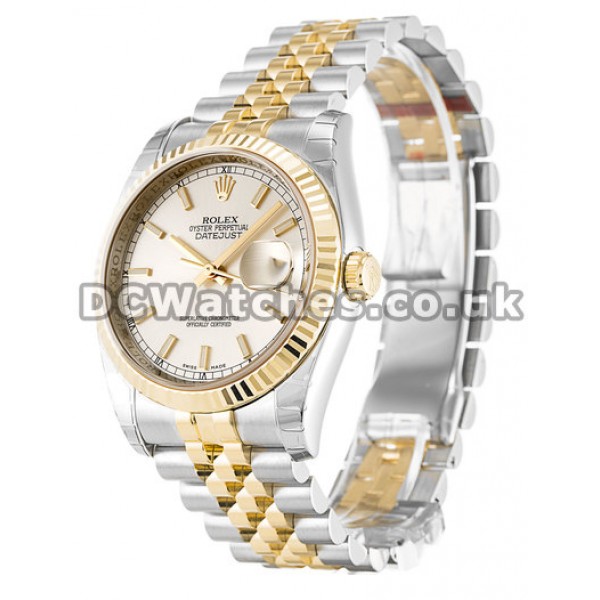 Cheap Rolex Datejust 36MM Steel & Yellow Gold Case Copy Watches