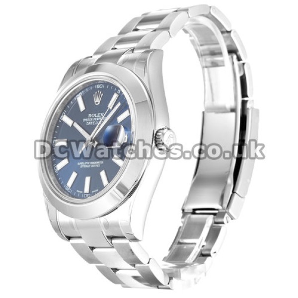Sale Rolex Datejust II Blue Baton Dial 41MM Steel Case Fake Watches