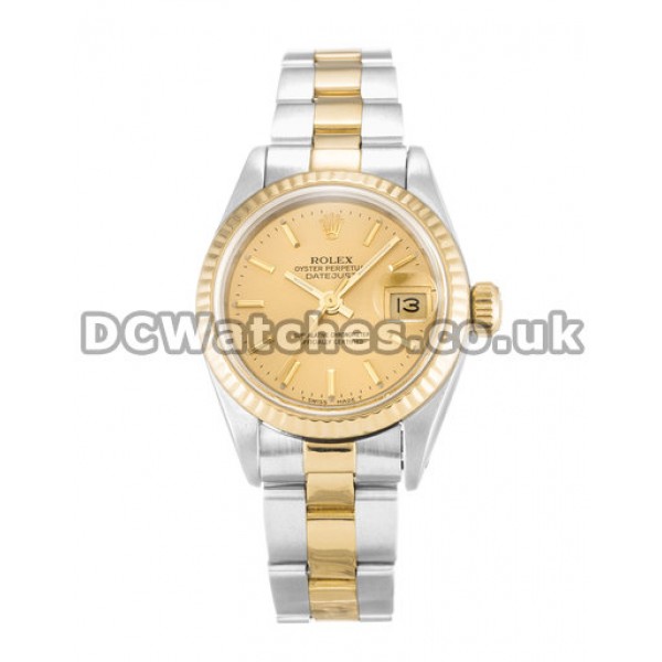 Splendid Rolex Datejust 26MM Steel & Yellow Gold Copy Watches
