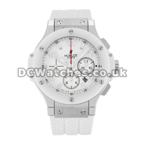 White Hublot 301.SE.230.RW 44 MM White Arabic Dial Replica Watches