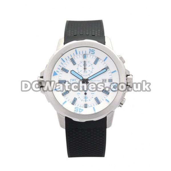 42 MM IWC Aquatimer White and blue Dial Mens Quartz Replica Watches