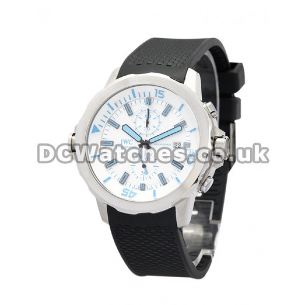 42 MM IWC Aquatimer White and blue Dial Mens Quartz Replica Watches