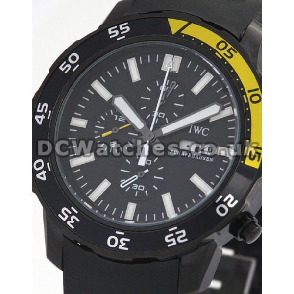 Best New IWC Aquatimer 44 MM Steel with PVD Coating Case  Mens Replica Watches