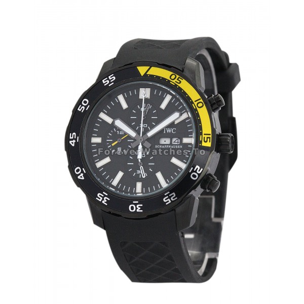 Best New IWC Aquatimer 44 MM Steel with PVD Coating Case  Mens Replica Watches