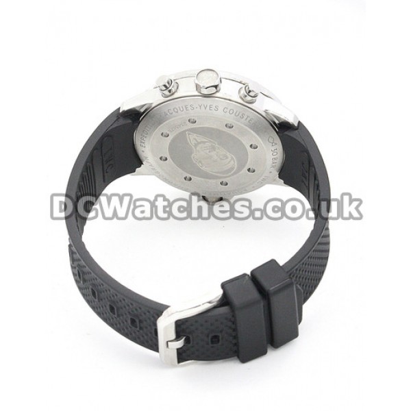 Mens IWC Aquatimer 46 MM Steel Case Rubber Bracelet Replica Watches
