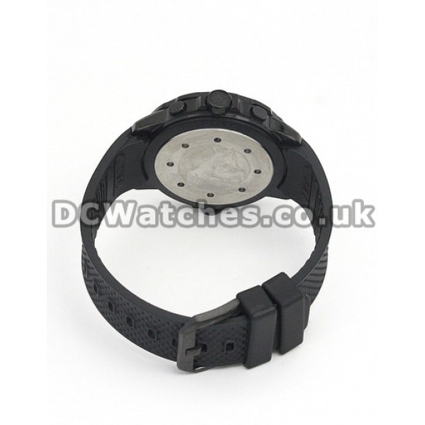 44 MM IWC Aquatimer Steel with PVD Coating Case Blue Hour Markers Replica Watches