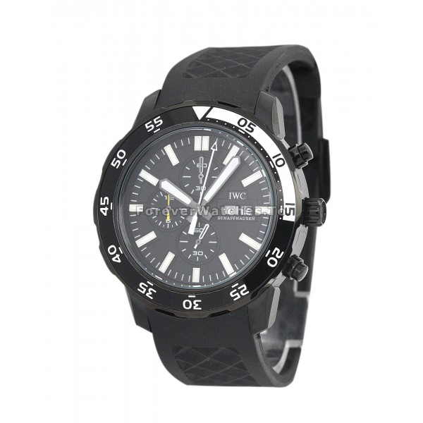 Black IWC Aquatimer 44 MM Steel with PVD Coating Case Quartz Replica Watches