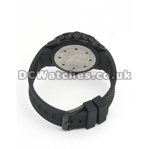 Dark Black IWC Aquatimer Steel with PVD Coating Case Quartz Replica Watches with White dial