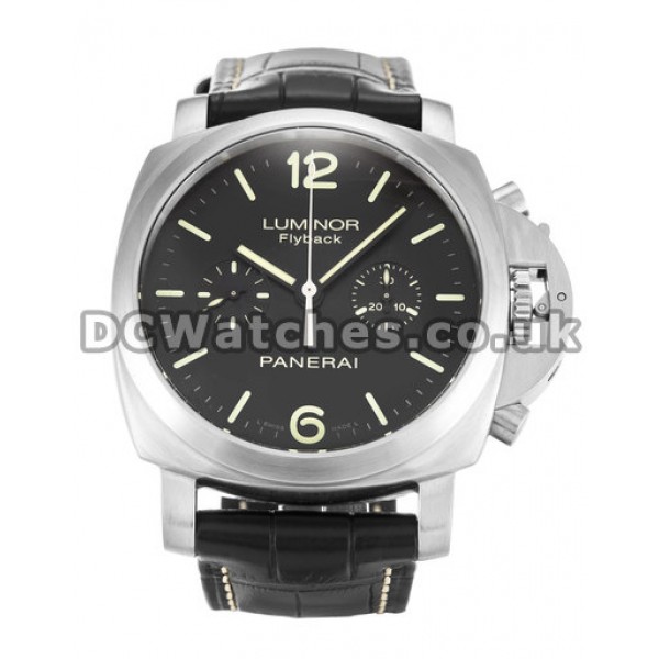 New Panerai Luminor 1950 Black Crocodile Bracelet 44 MM Quartz Cheap Copy Watches