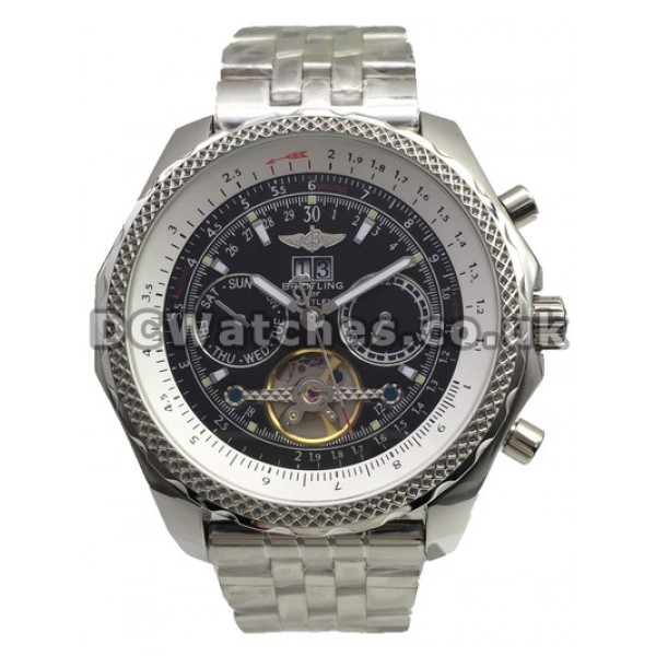 Men Popular Steel Breitling Bentley Black Dial 48MM Fake Watches