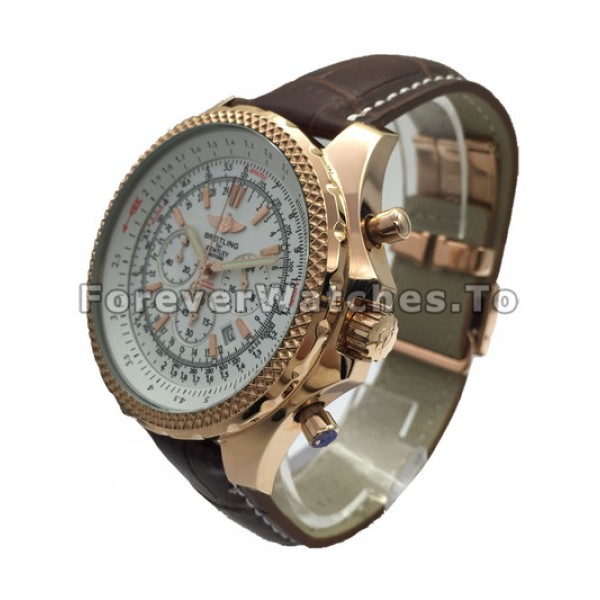 Elegant Red Steel Breitling Bentley Motors Quartz Copy Watches
