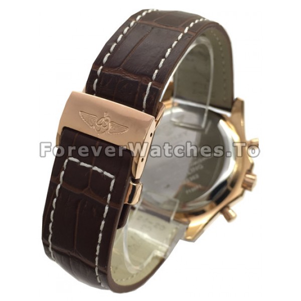 Elegant Red Steel Breitling Bentley Motors Quartz Copy Watches