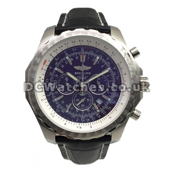 Nice Steel Breitling Bentley Motors Black Straps Replica Watches
