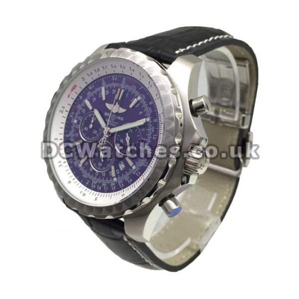 Nice Steel Breitling Bentley Motors Black Straps Replica Watches