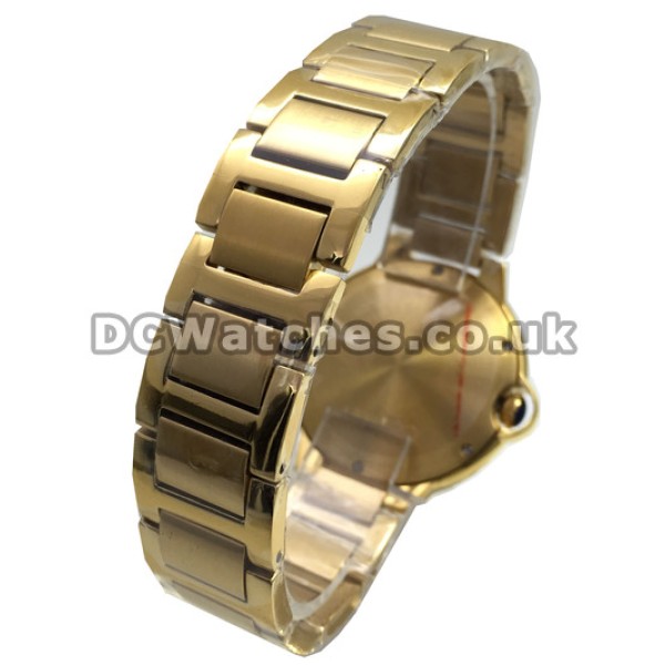 Popular Gold Steel Cartier Ballon Bleu White Dial Replica Watches