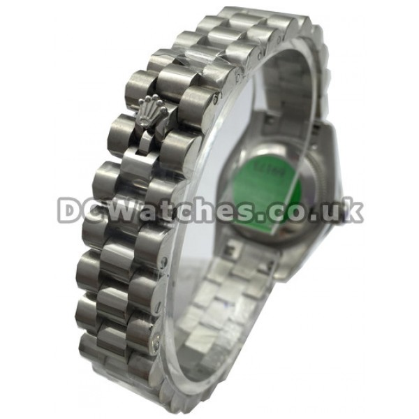 Elegant Steel Rolex Datejust Diamond Bezel Fake Watches For Women
