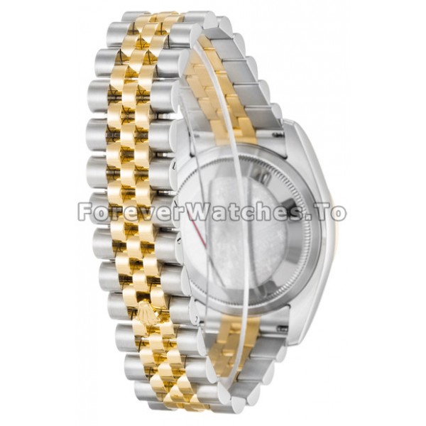 Attractive Yellow Gold Rolex Datejust  Diamond Hour Markers Copy Watches For UK