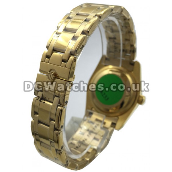 Charming Gold Steel Rolex Champagne Dial Day-Date Fake Watches