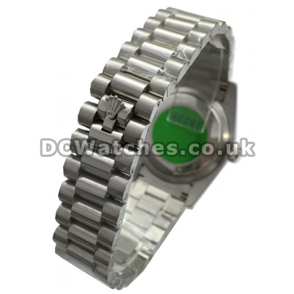 Swiss Popular Steel Rolex Day-Date White Dial Fake Watches For Sale