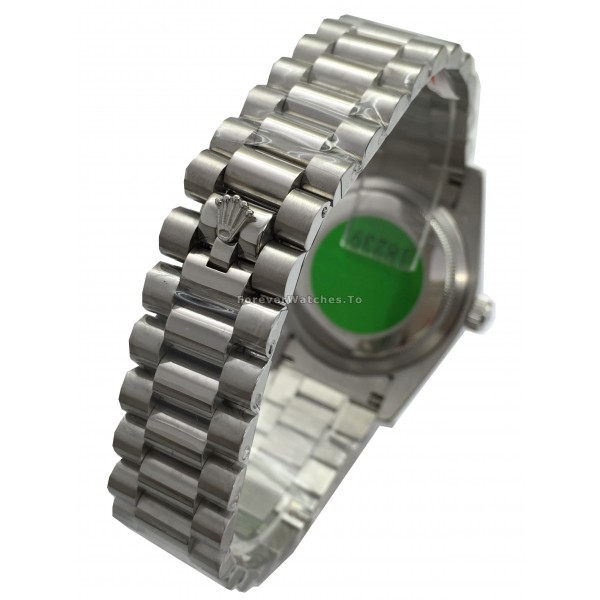 Swiss Popular Steel Rolex Day-Date White Dial Fake Watches For Sale