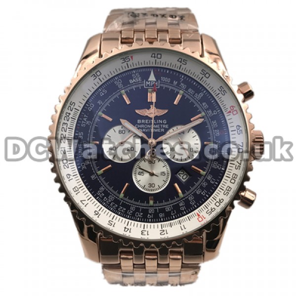 UK Fashionable Breitling Navitimer Replica Watches Black Dial For Men