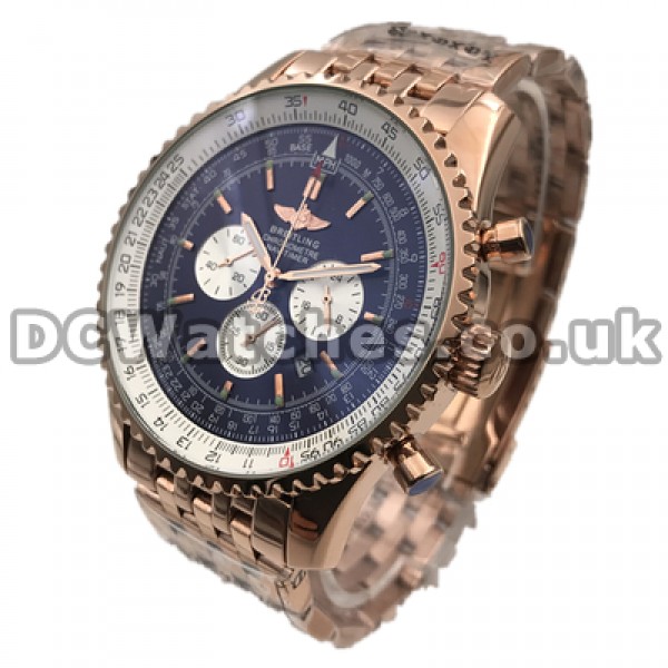 UK Fashionable Breitling Navitimer Replica Watches Black Dial For Men