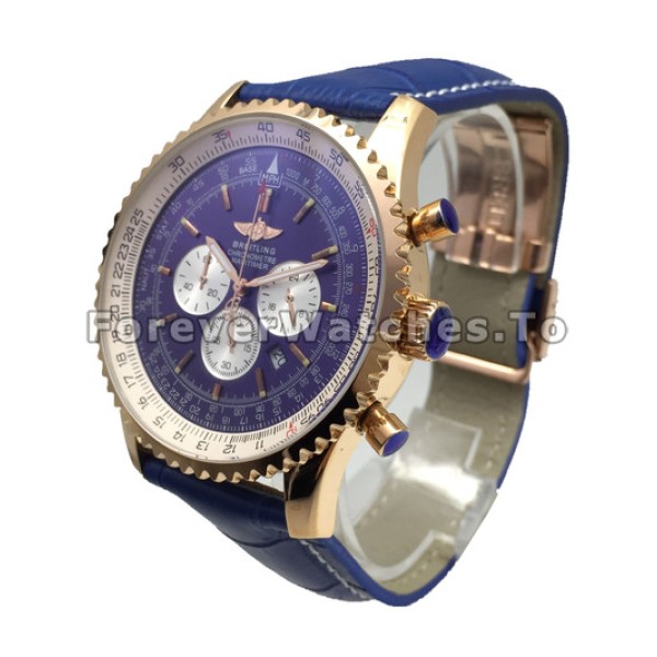 Pretty Blue Dial Breitling Navitimer 46MM Fake Watches Sale For UK