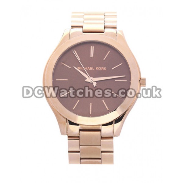 New Pretty MICHAEL KORS Slim-catwalk Coffee Dial Replica Watches For UK