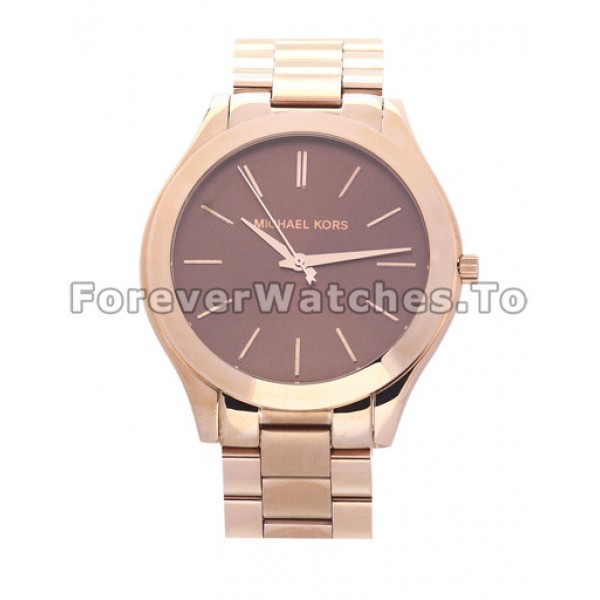 New Pretty MICHAEL KORS Slim-catwalk Coffee Dial Replica Watches For UK