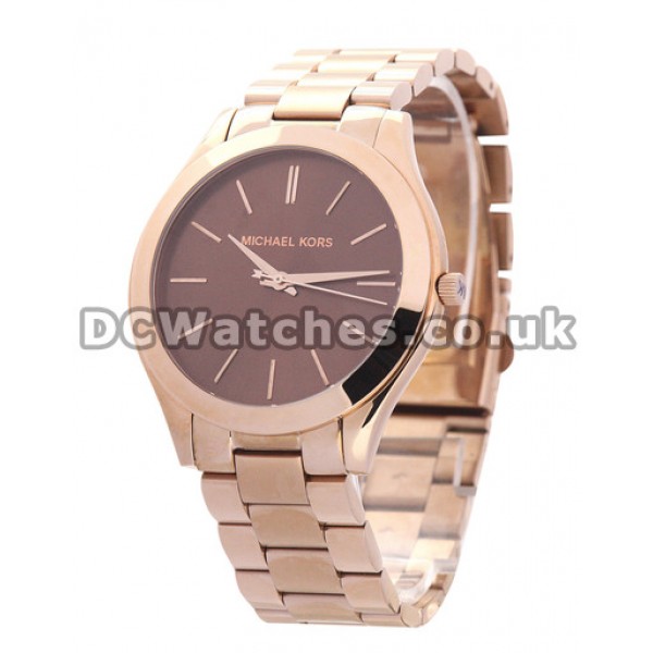 New Pretty MICHAEL KORS Slim-catwalk Coffee Dial Replica Watches For UK