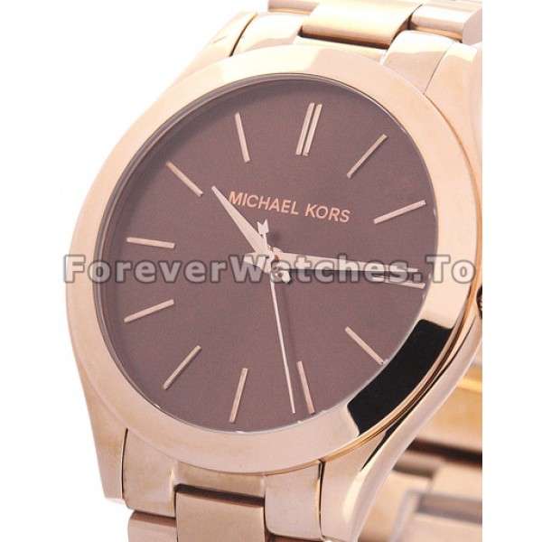 New Pretty MICHAEL KORS Slim-catwalk Coffee Dial Replica Watches For UK