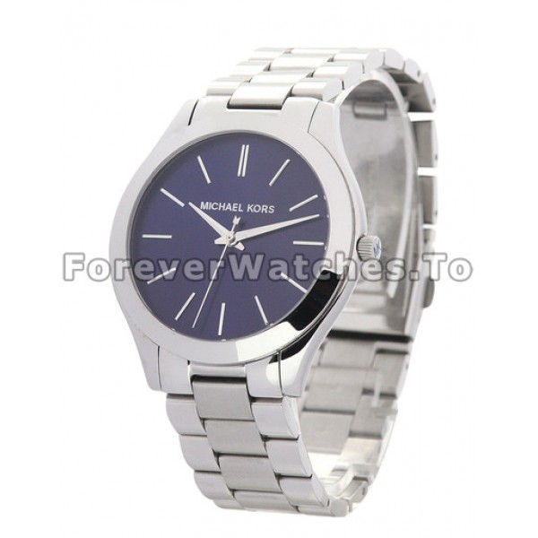 Swiss Fashionable MICHAEL KORS Slim-catwalk Blue Dial Replica Watches