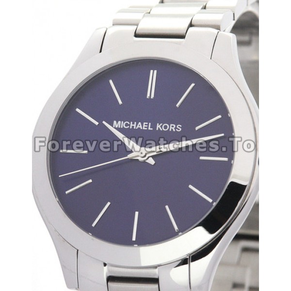 Swiss Fashionable MICHAEL KORS Slim-catwalk Blue Dial Replica Watches