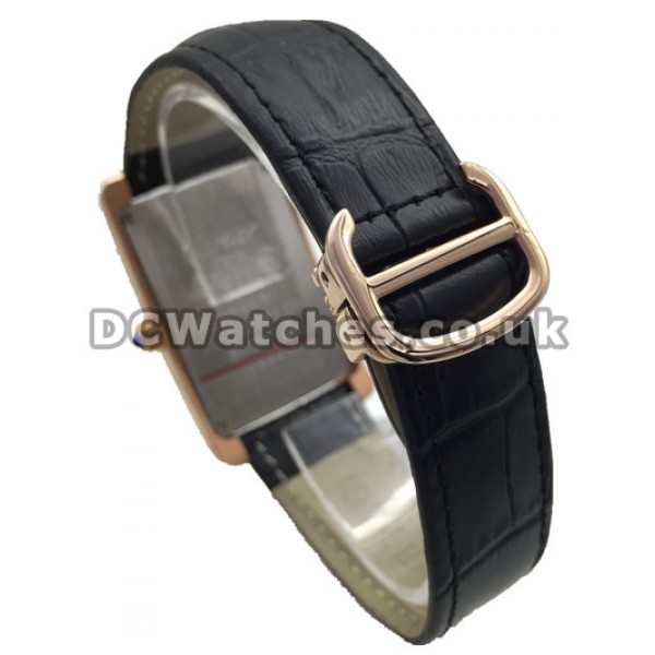 Special Red Steel Cartier Tank Americaine 28.5MM Replica Watches For UK