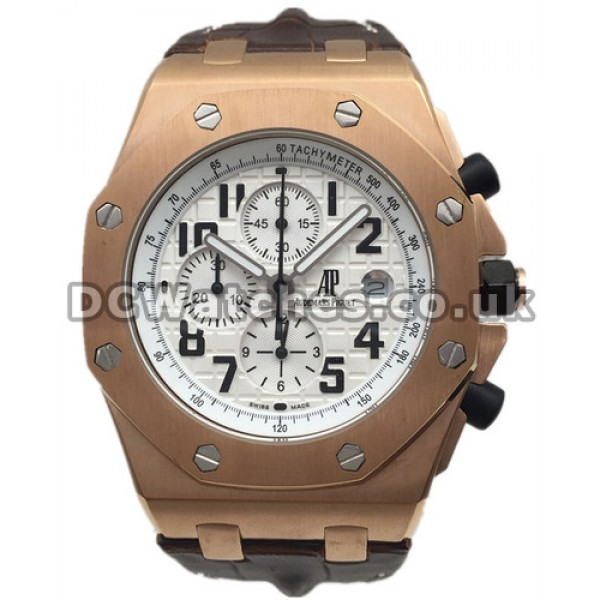 Hot Functional UK Audemars Piguet Royal Oak Offshore Copy Watches With Arabic Numerals