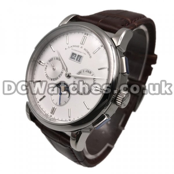 New Functional Male 45MM Replica A.Lange & Sohne Saxonia Annual Calendar Watches With Automatic Movements