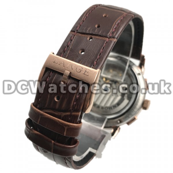 Fashionable Rose Gold Steel Cases 45MM Replica A.Lange & Sohne Saxonia Annual Calendar Watches Sales For Men
