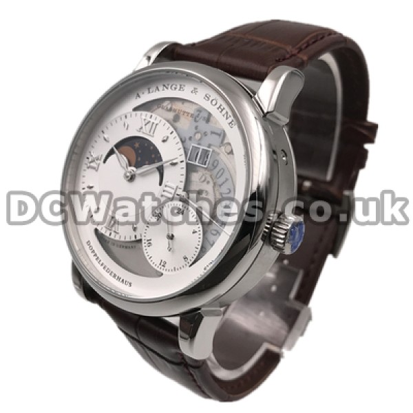 Special 44MM Male A.Lange & Sohne Lange 1 Moon Phase Fake Watches Online With Automatic Movements