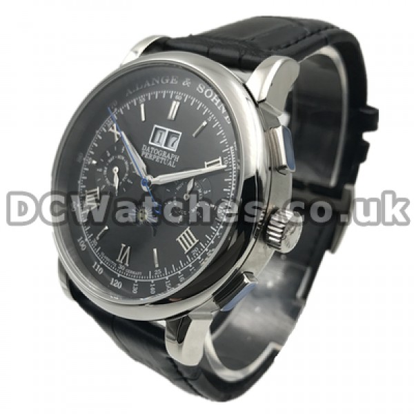 Unique Black Dials Male A.Lange & Sohne Saxonia Fake Watches With Steel Cases Online Sales