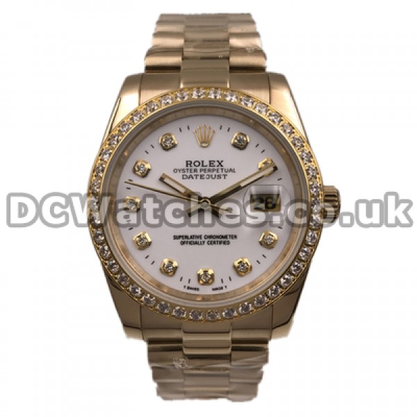 Dazzling Swiss Automatic Movements Male Replica Rolex Datejust Watches With White Dials Online