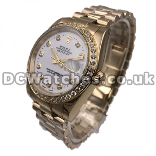 Dazzling Swiss Automatic Movements Male Replica Rolex Datejust Watches With White Dials Online