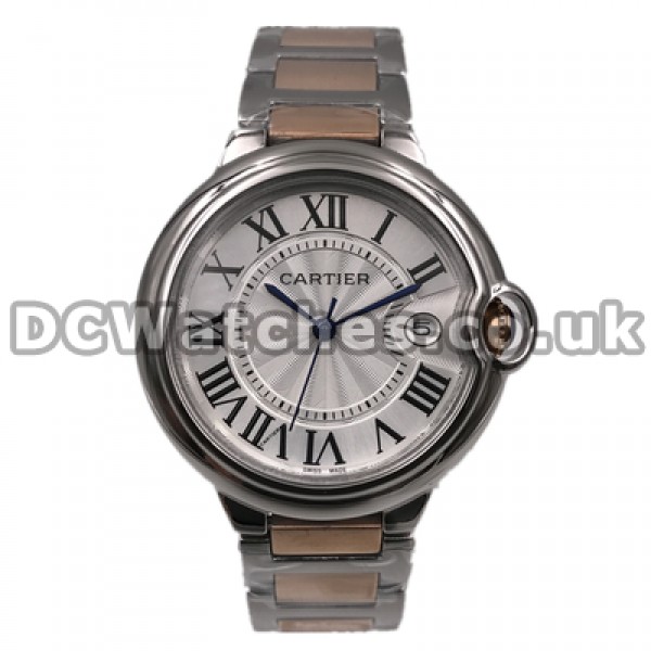 Fashionable Rose Gold & Steel Bracelets Neutral Ballon Bleu De Cartier Fake Watches Online
