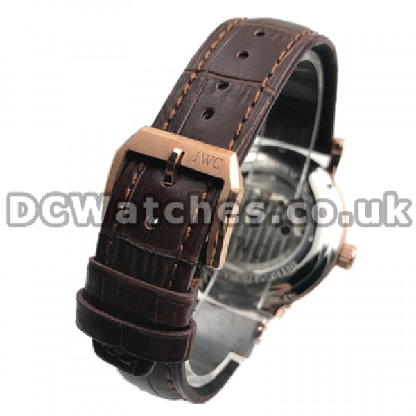 Functional Male 44MM IWC Portofino Fake Watches With Rose Gold Steel Cases Online Sales