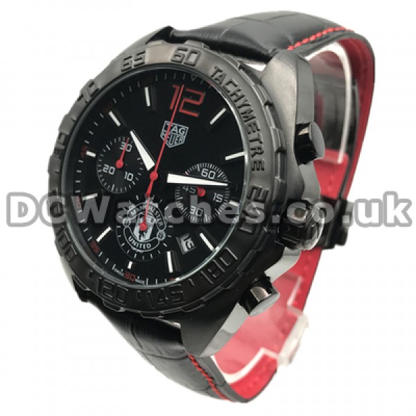 Sturdy Male Black Steel Cases Tag Heuer Formula 1 Sparkling Replica Watches Sales With Black Dials