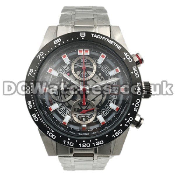High-end Swiss Male Quartz Movements Fake Tag Heuer Carrera Watches With Black Bezels Online