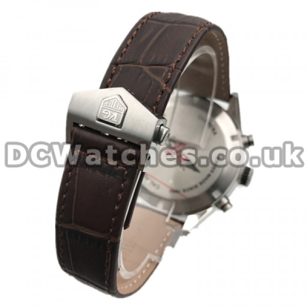 Fashionable Swiss Brown Crocodile Straps Male Tag Heuer Carrera Fake Watches With Quartz Movements Sales