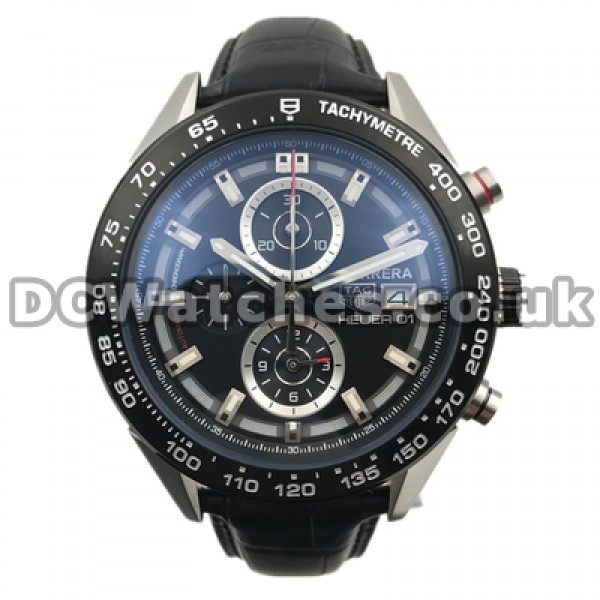 Useful Quartz Movements Male Tag Heuer Carrera Fake Watches With Black Dials Online