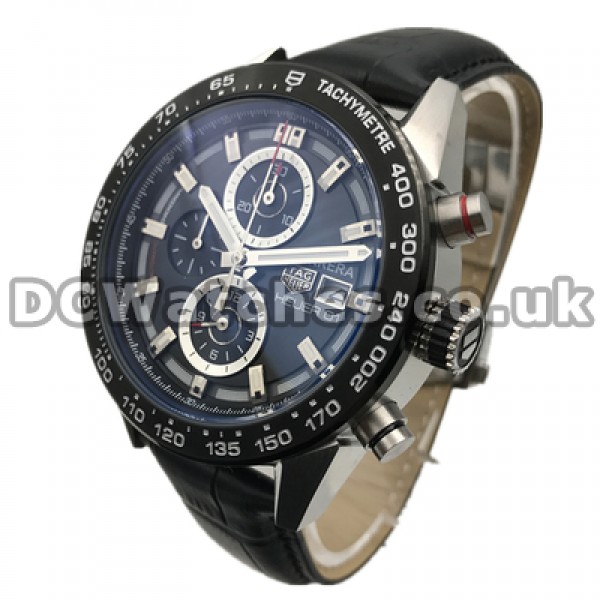 Useful Quartz Movements Male Tag Heuer Carrera Fake Watches With Black Dials Online