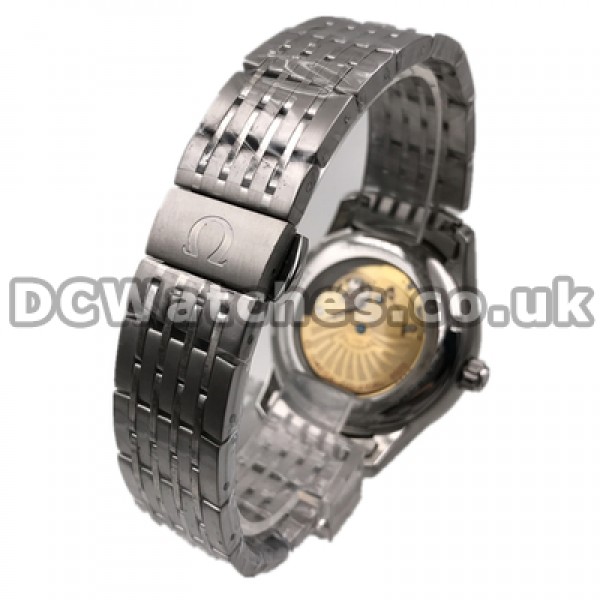 Practical Blue Seconds Hands Male Omega De Ville Fake Watches Online With White Dials
